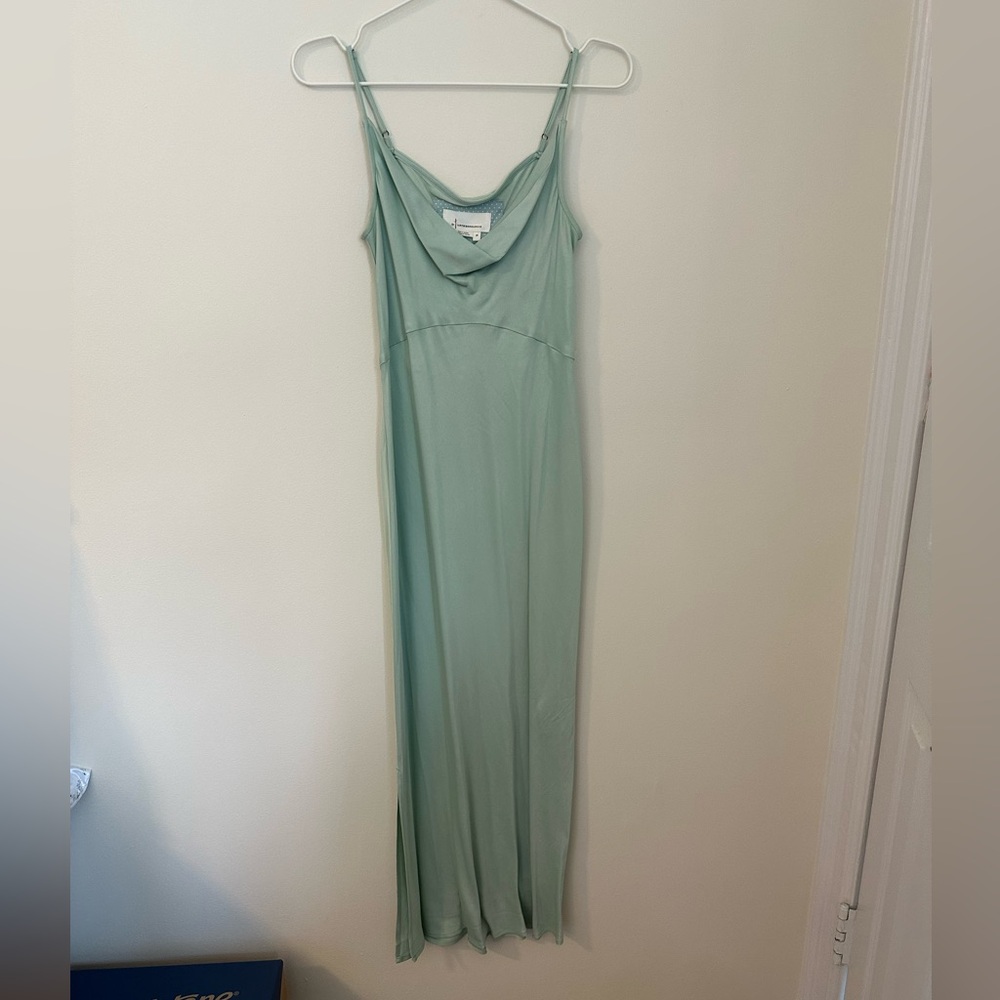 EUC - Anthropologie Elyse Mint Green Bias Slip Dress Size XS